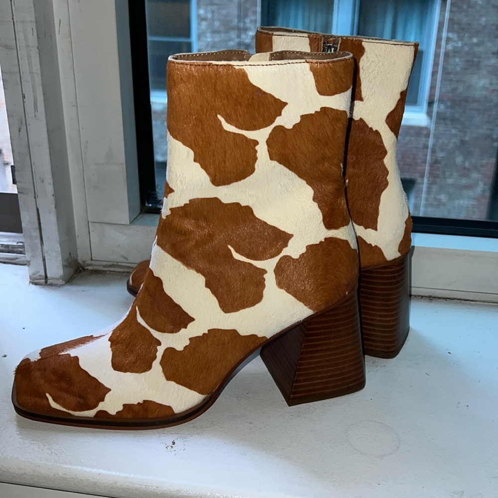 Cow Print Boots